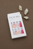 Chic Floral and Pink French Tip Nail Set – Add a Touch of Femininity with This Elegant and Professional Design. 24pcs for a Quick One-Minute Application.